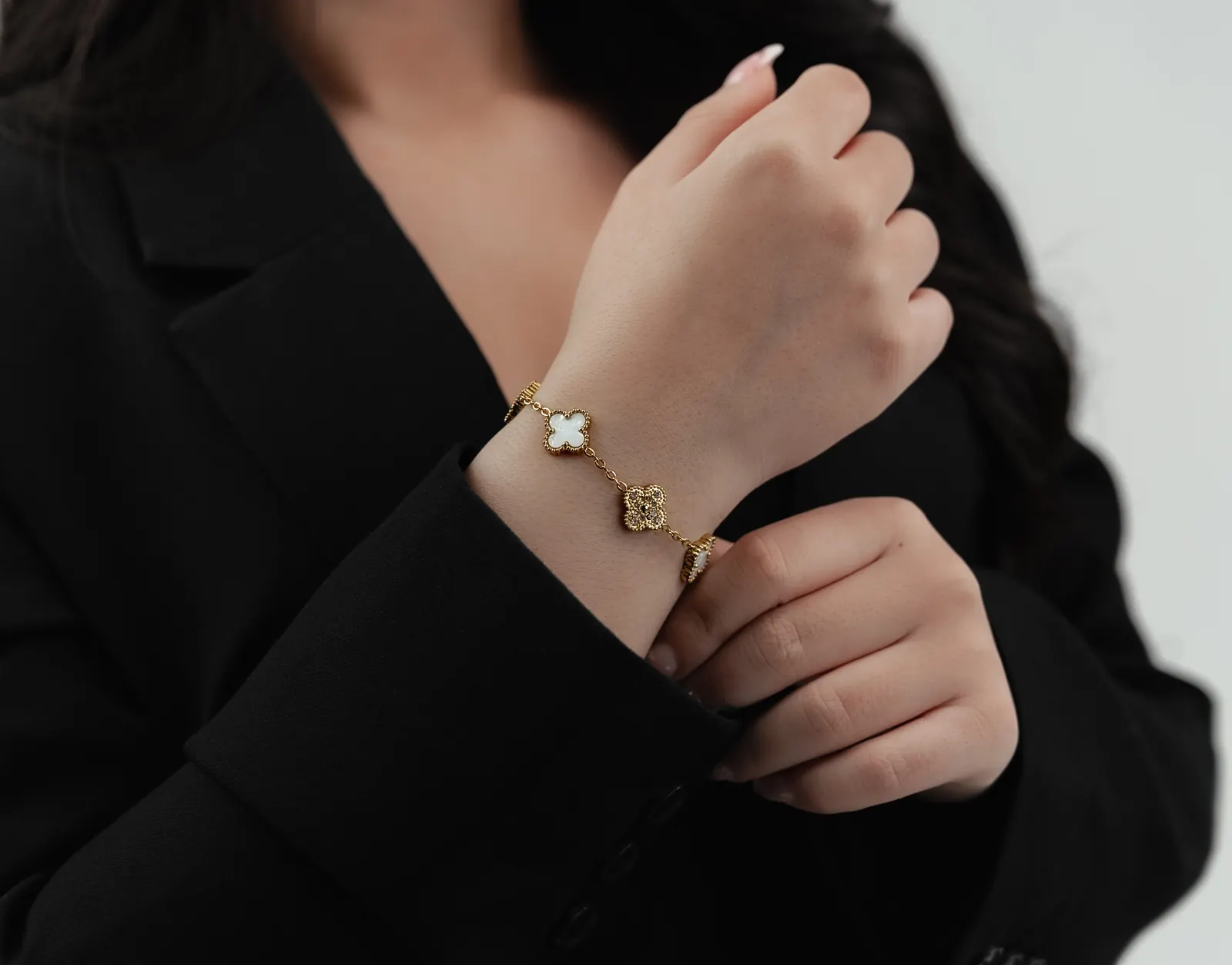 Trèfle Klöverarmband Guld