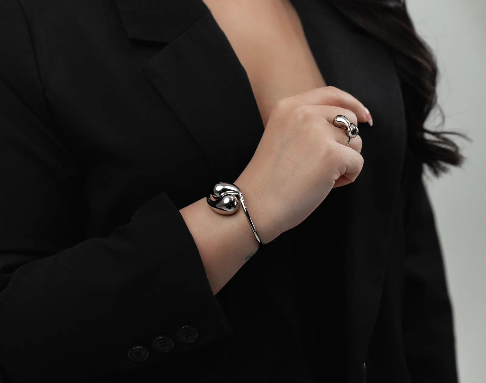 Perle Sfärbangle Silver